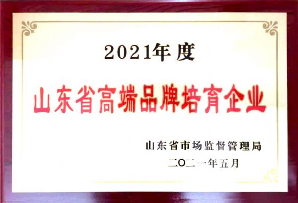 山東省高端品牌培育企業(yè)